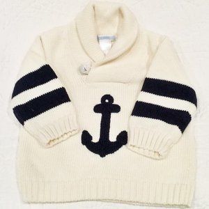 NWT Janie and Jack Shawl Collared Sweater Sz 3-6m